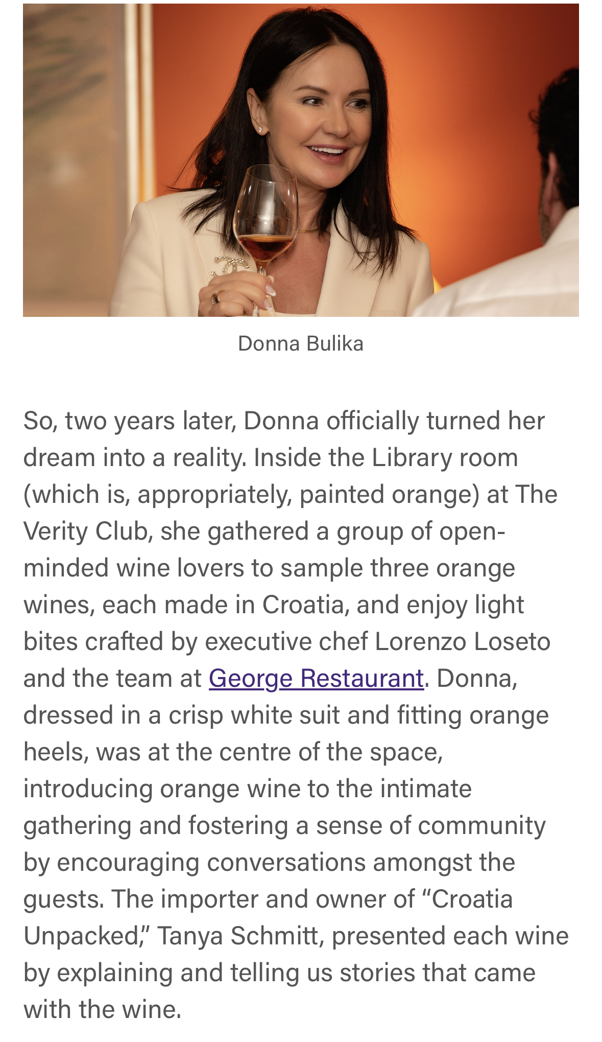 donna bulika orange wine toronto